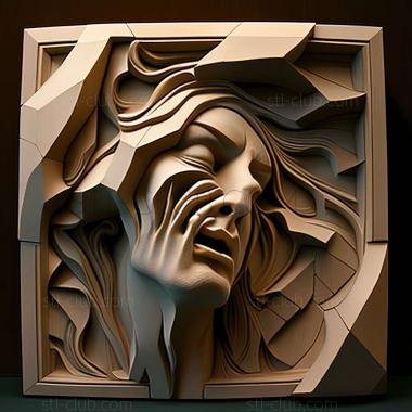 3D модель Линн Шалер, американская художница. (STL)